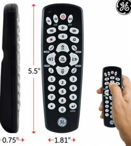 ge universal remote 3 device compact design