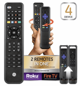 ge 4 device universal companion remote for roku and amazon tv
